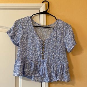 Sky and sparrow floral top, size XS